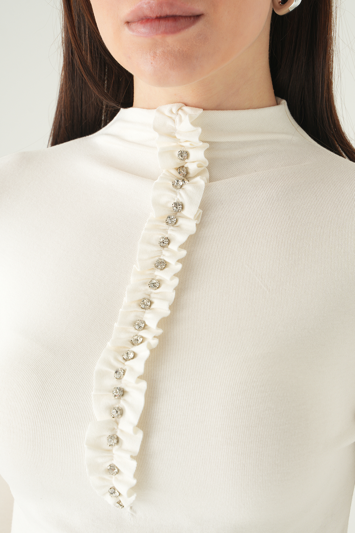 Ekru Ön Taşlı Badi 8331A - RAYS