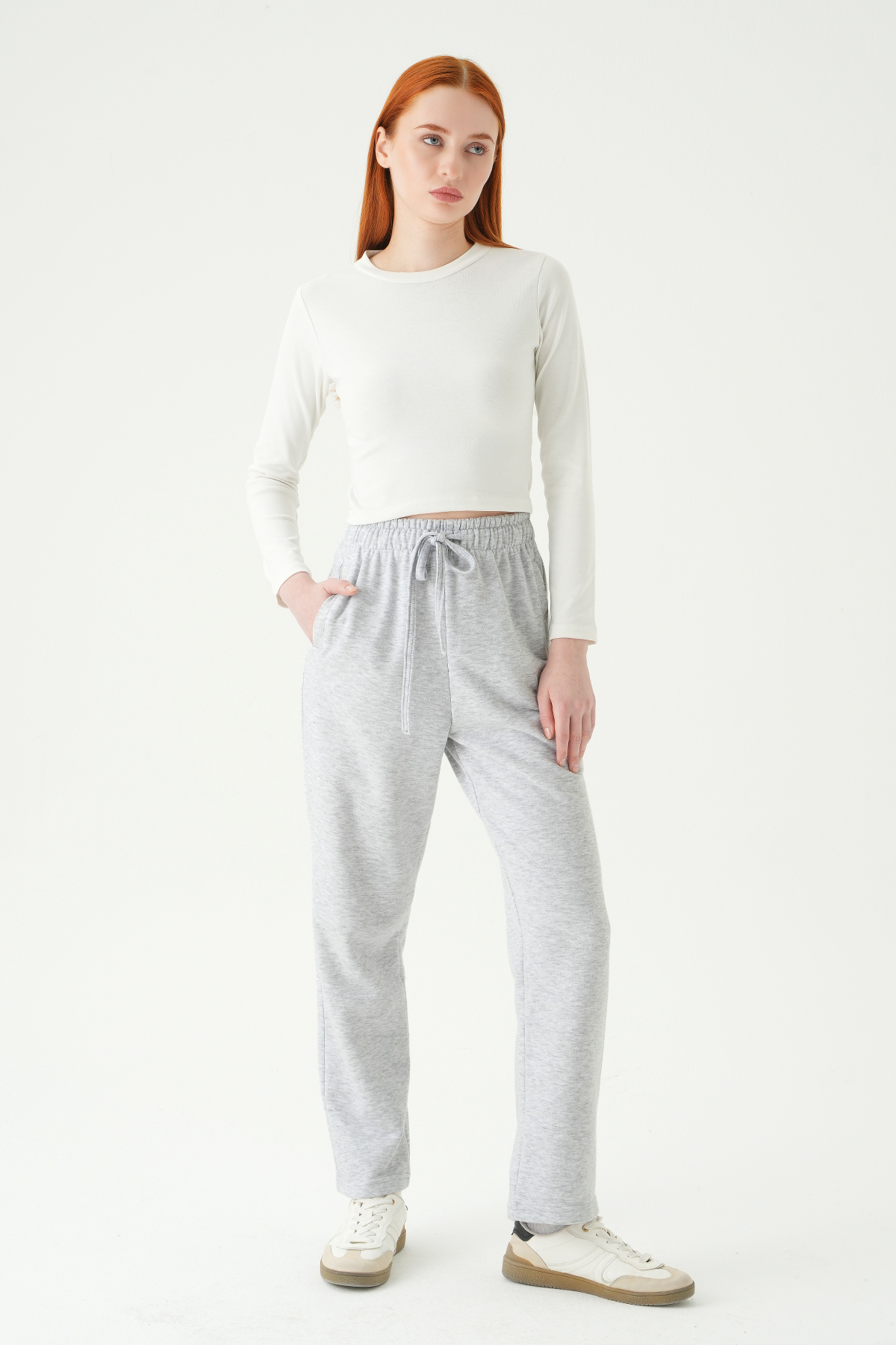 Gri Bel Lastikli Baskılı Eşofman 8332A - RAYS (1)