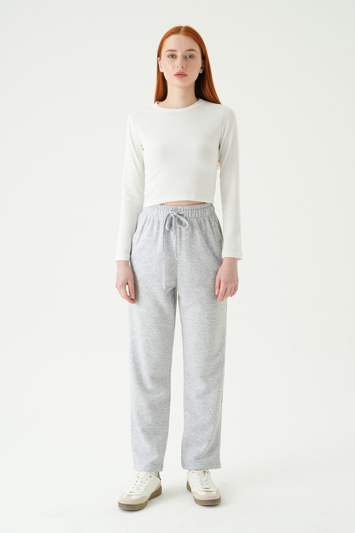 Gri Bel Lastikli Viodi Baskılı Eşofman 8332A - 3