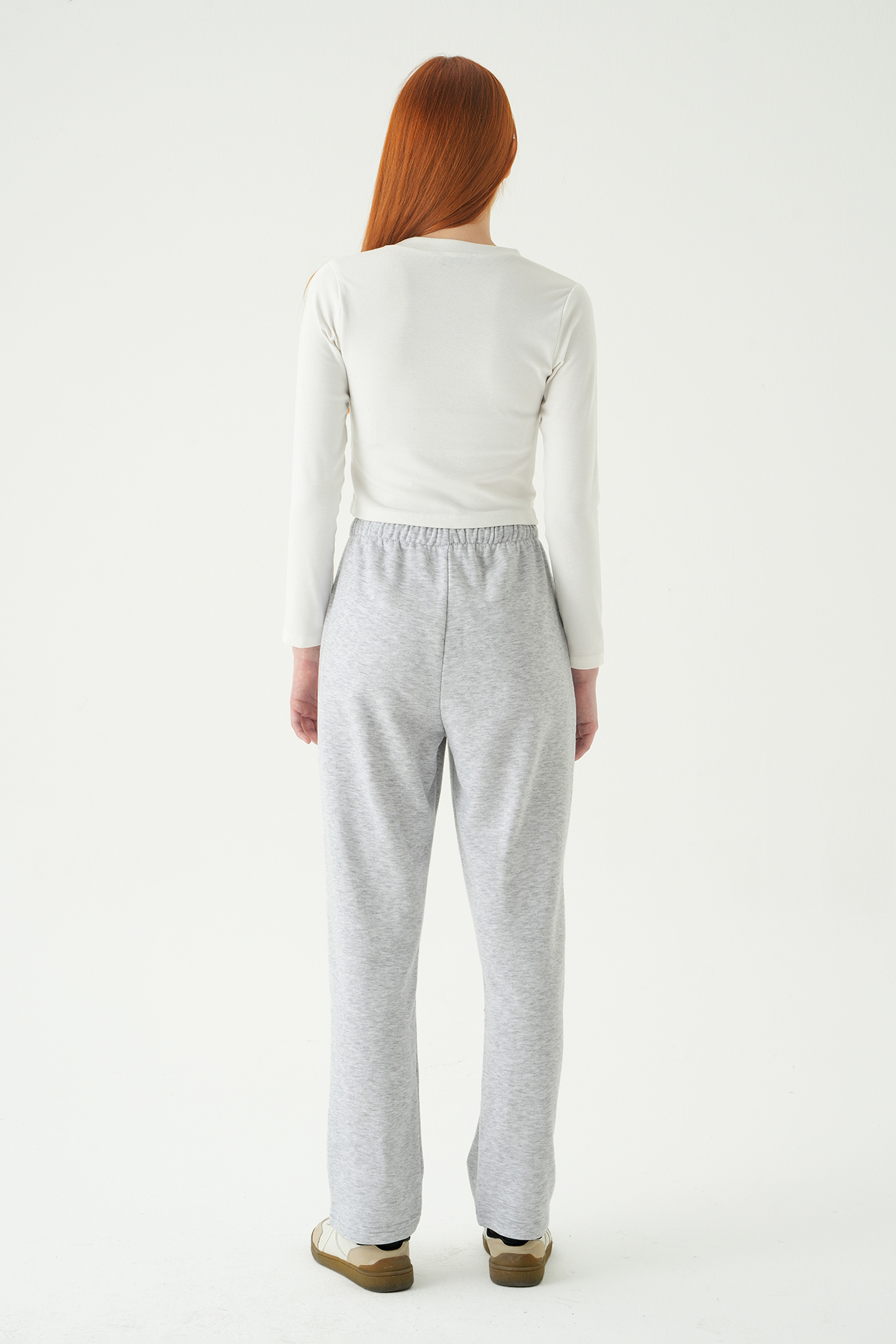 Gri Bel Lastikli Viodi Baskılı Eşofman 8332A - 5