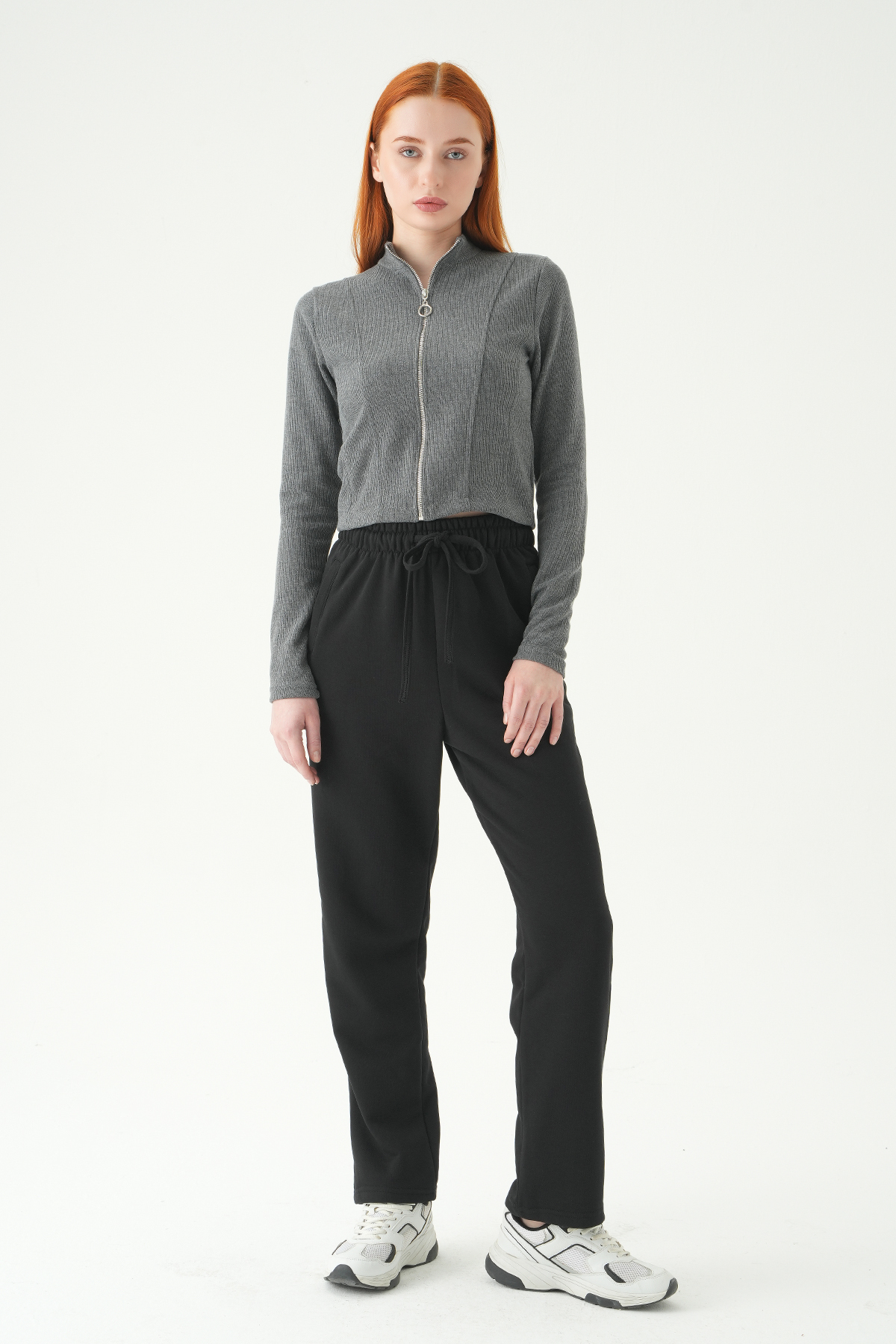 Siyah Bel Lastikli Viodi Baskılı Eşofman 8332A - RAYS