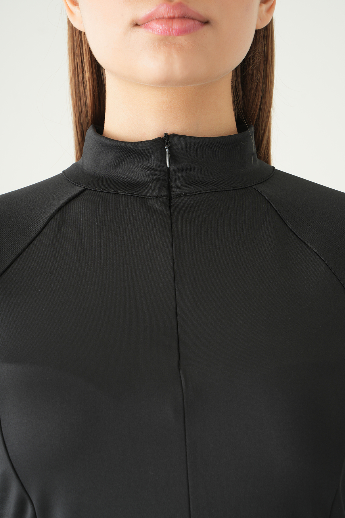 Siyah Ön Fermuarlı Uzun Kol Sweat 8334A - RAYS