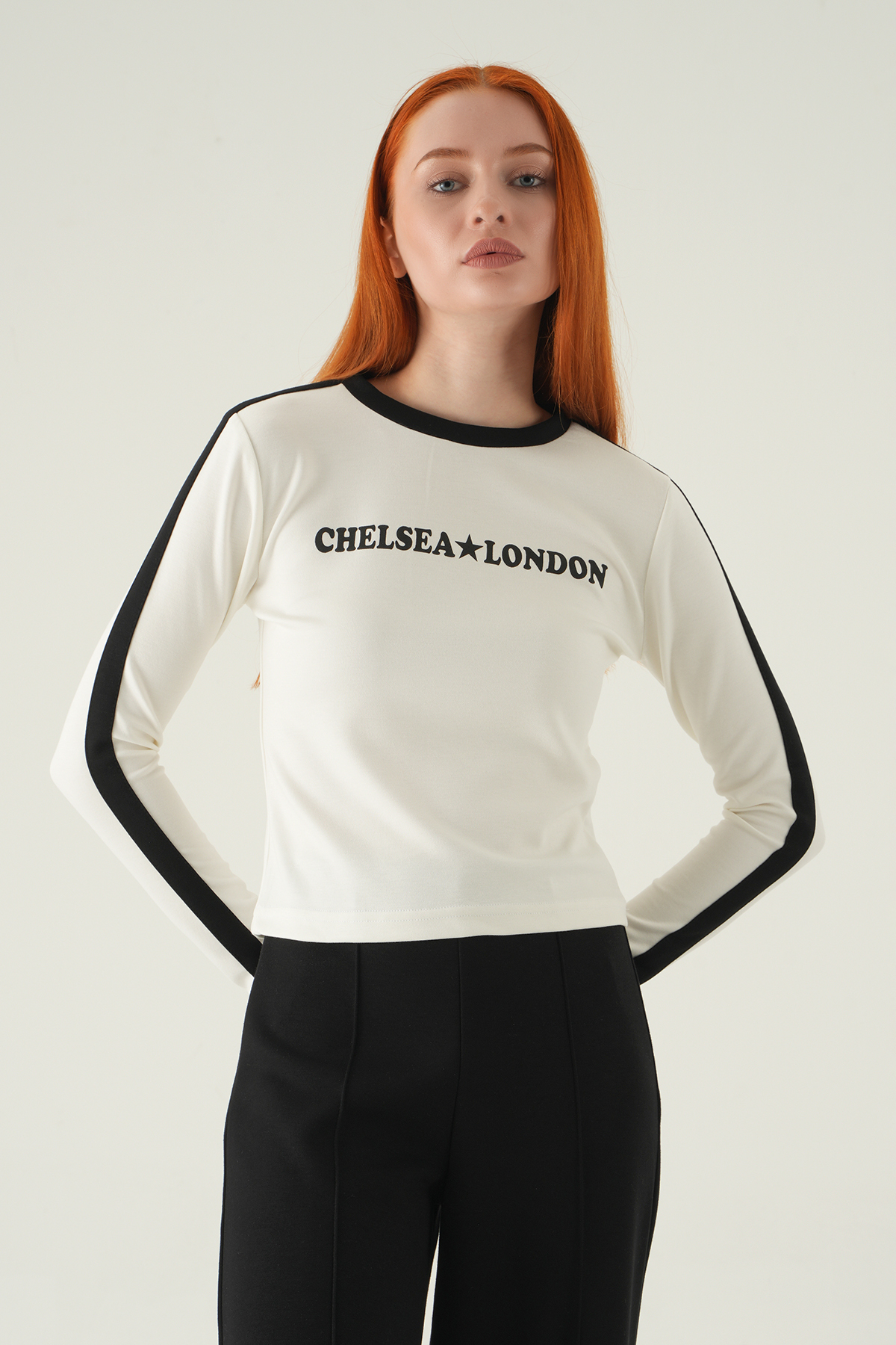Ekru Chelsea London Baskılı Badi 8341A - 1