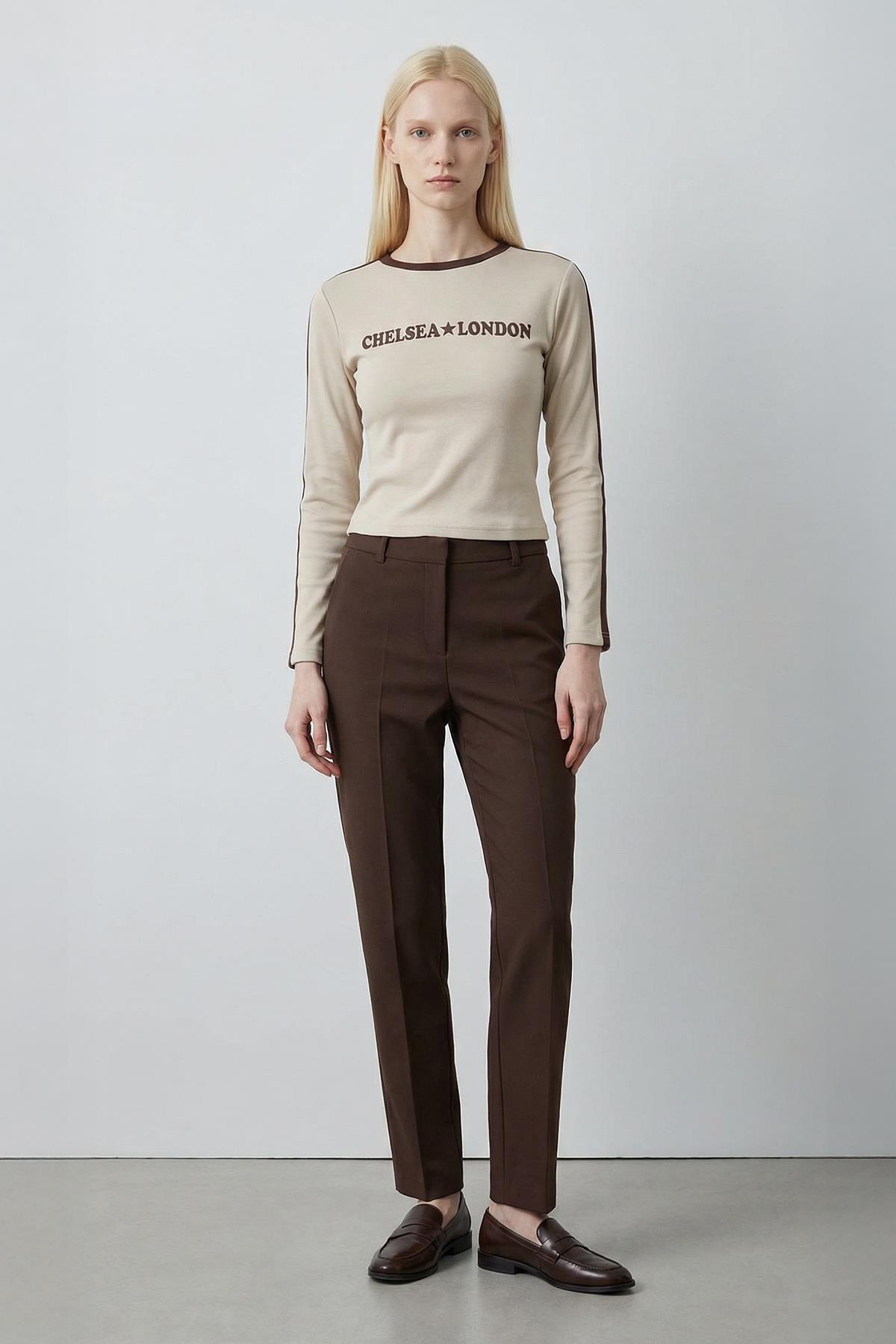 8341A Chelsean London baskılı Badi Bej - RAYS