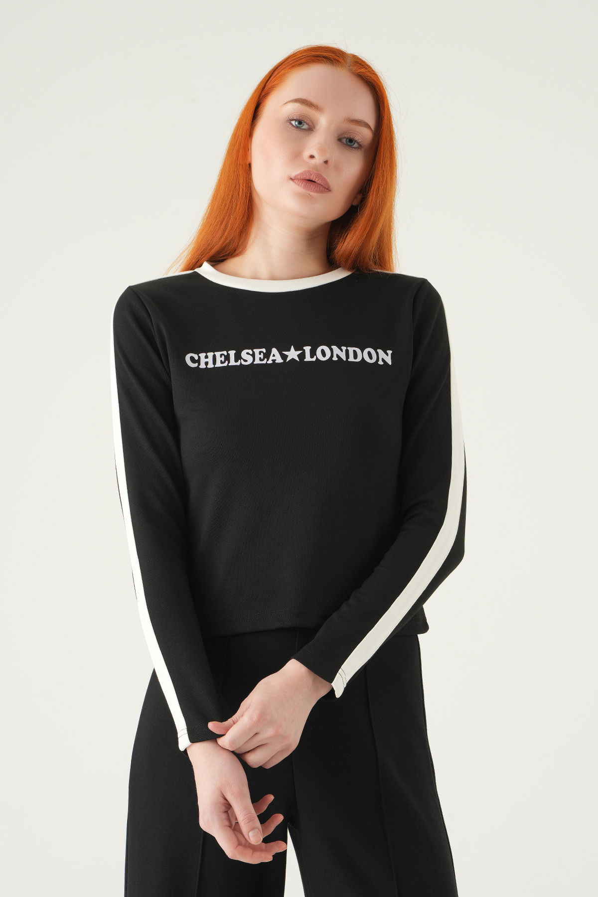 Siyah Chelsea London Baskılı Badi 8341A - 6