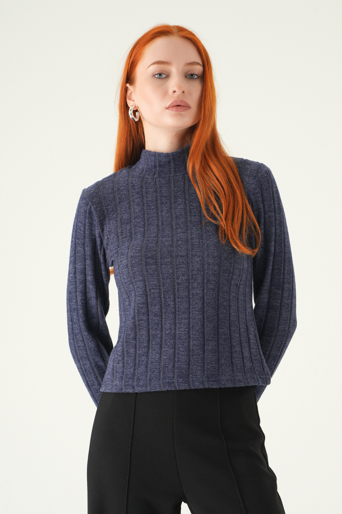 Laci Balıkçı Yaka Uzun Kol Bluz 8361A - 1