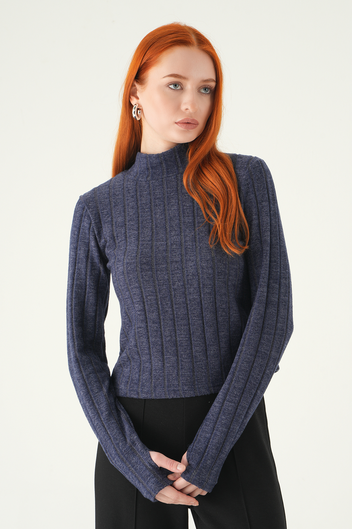 Laci Balıkçı Yaka Uzun Kol Bluz 8361A - RAYS