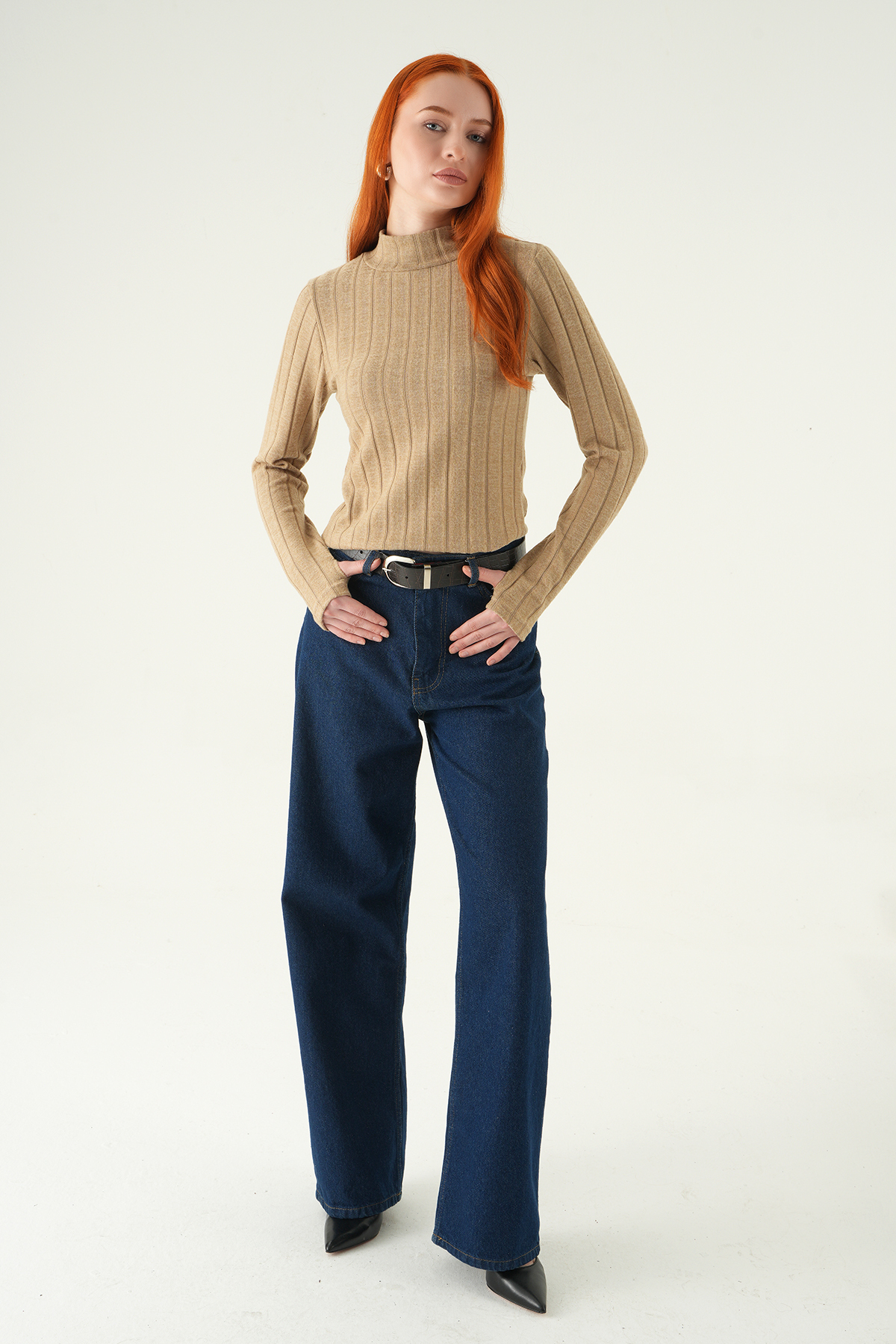 Vizon Balıkçı Yaka Uzun Kol Bluz 8361A - 3