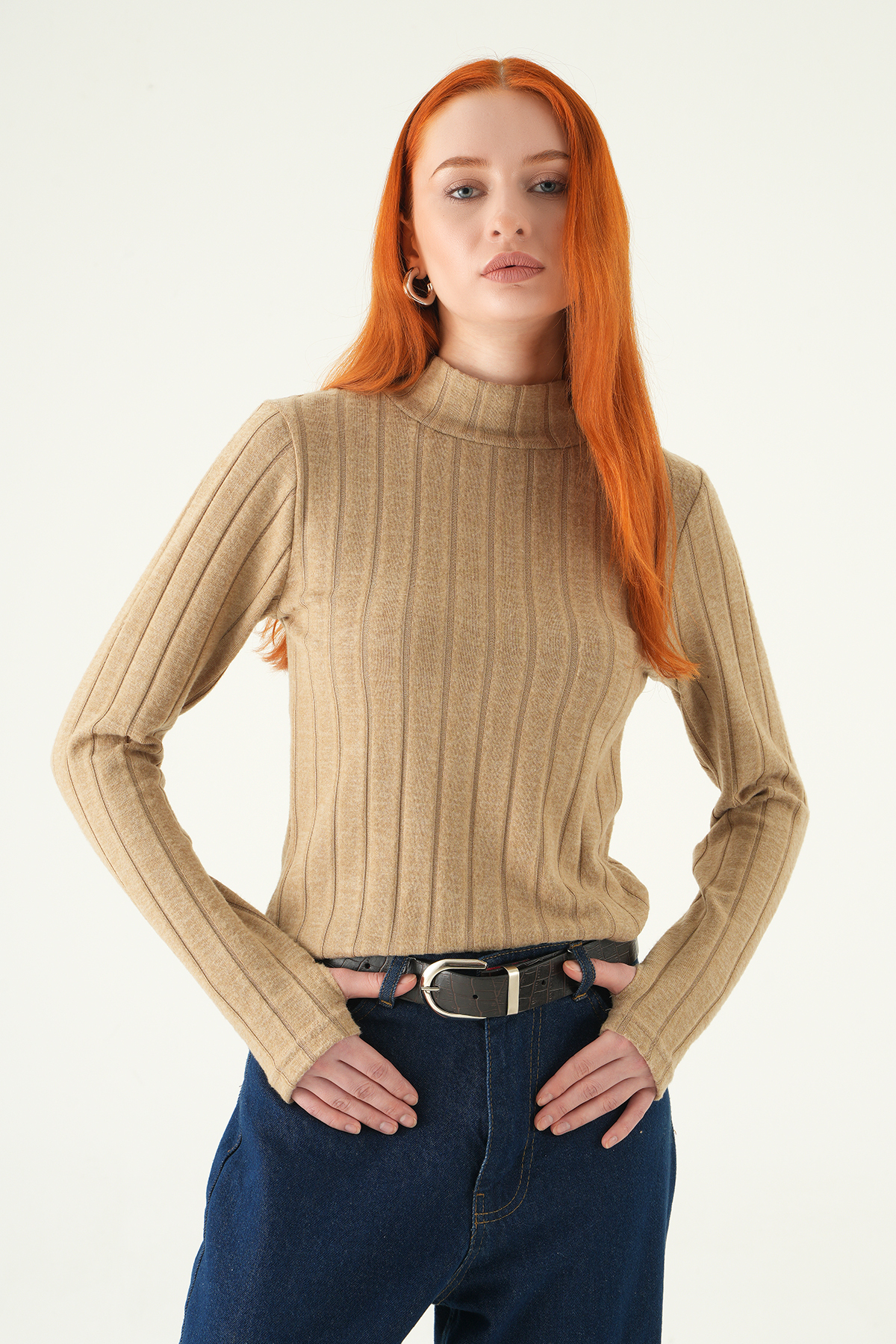 Vizon Balıkçı Yaka Uzun Kol Bluz 8361A - RAYS