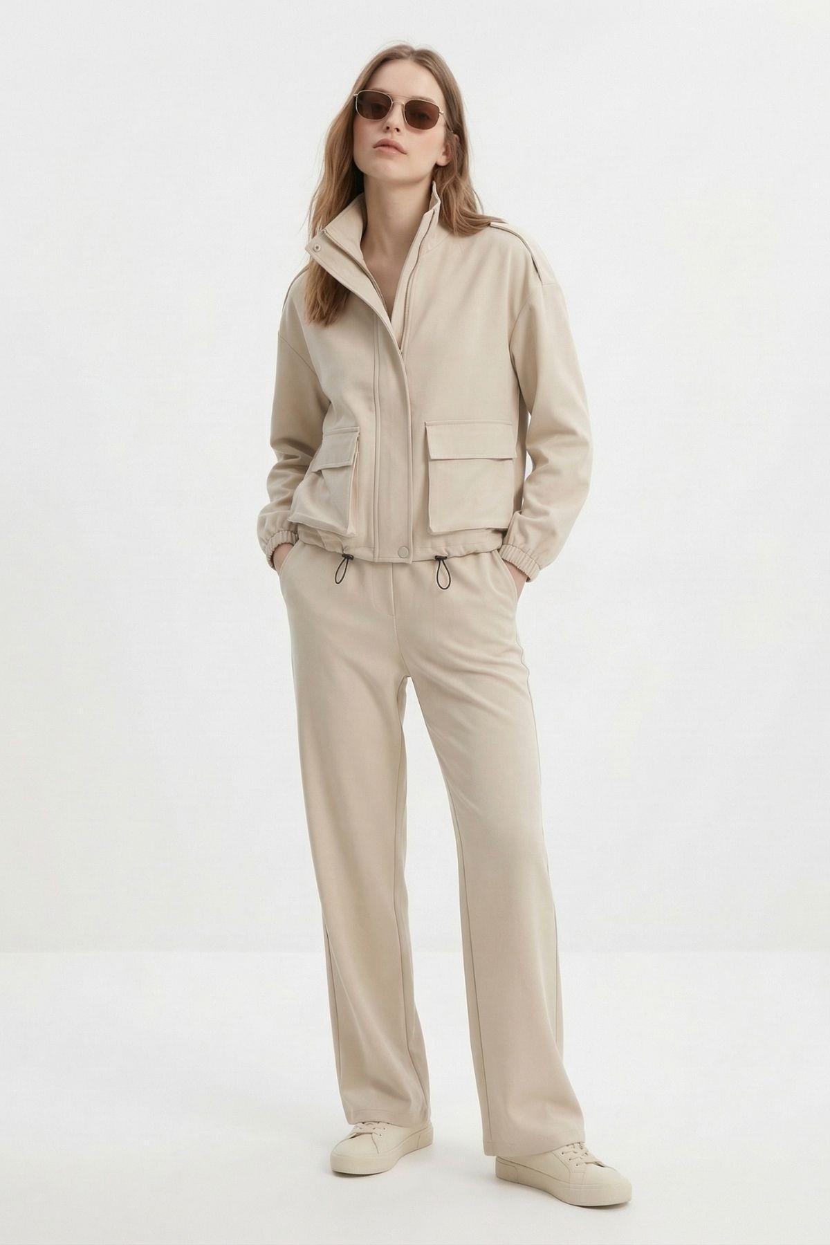 8364A Cepli Ceket Pantolon Takım Bej - 3