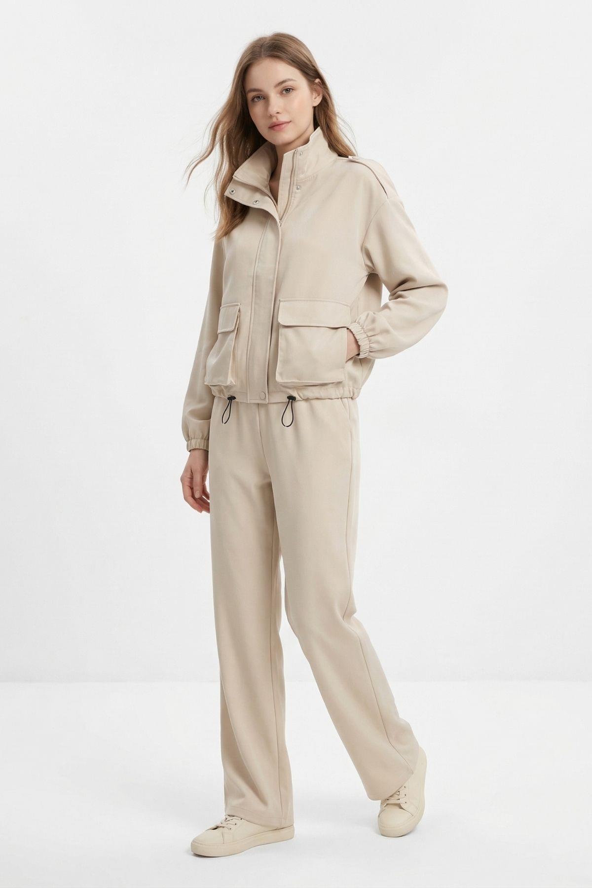 Cepli Ceket Pantolon Takım 8364A Bej - RAYS