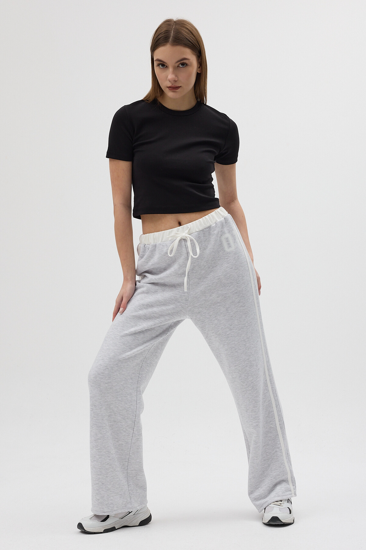 Gri Baskılı Bel Lastikli Eşofman 8367A - RAYS