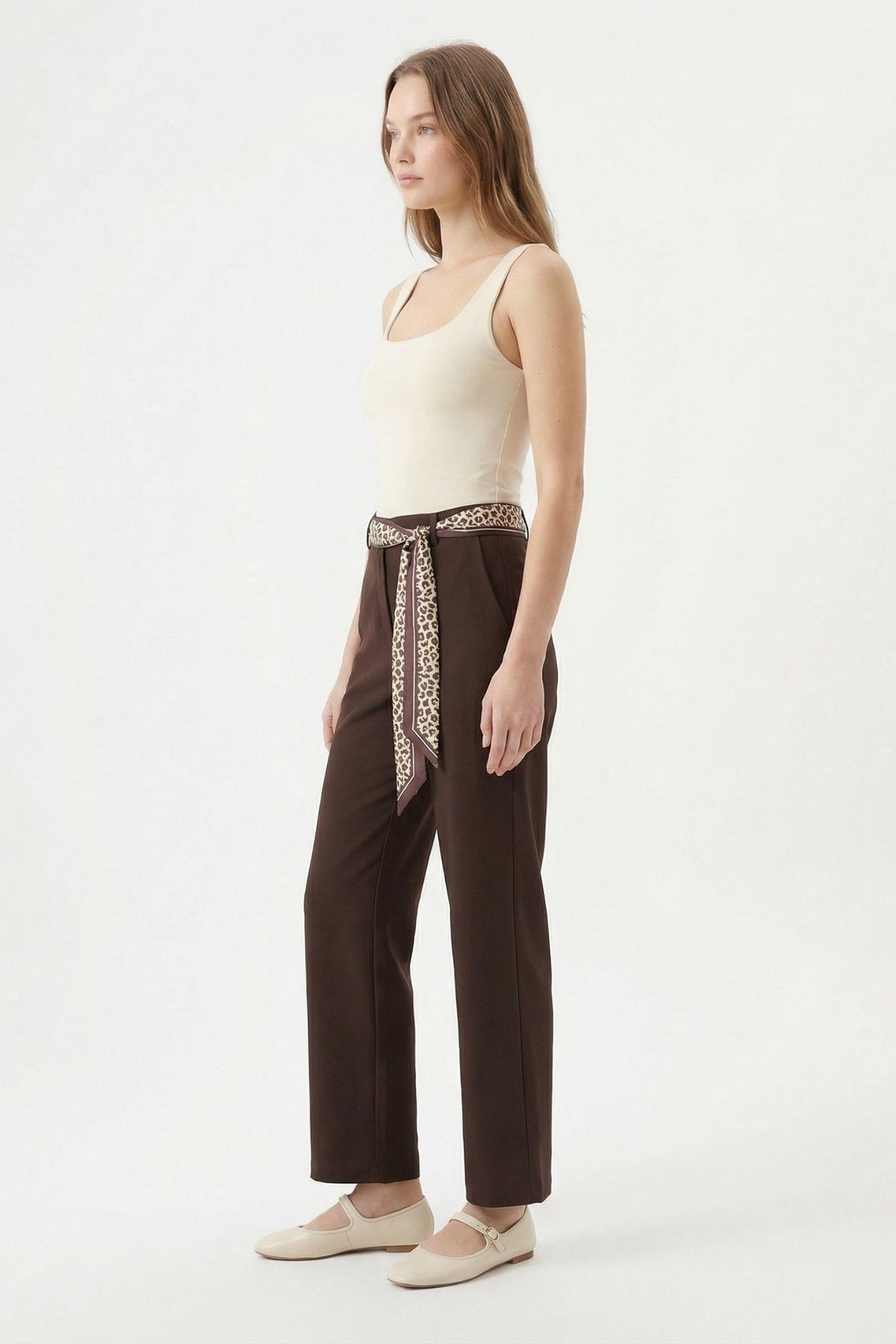 Acı Kahve Fular Detay Pantolon 8372A - RAYS (1)