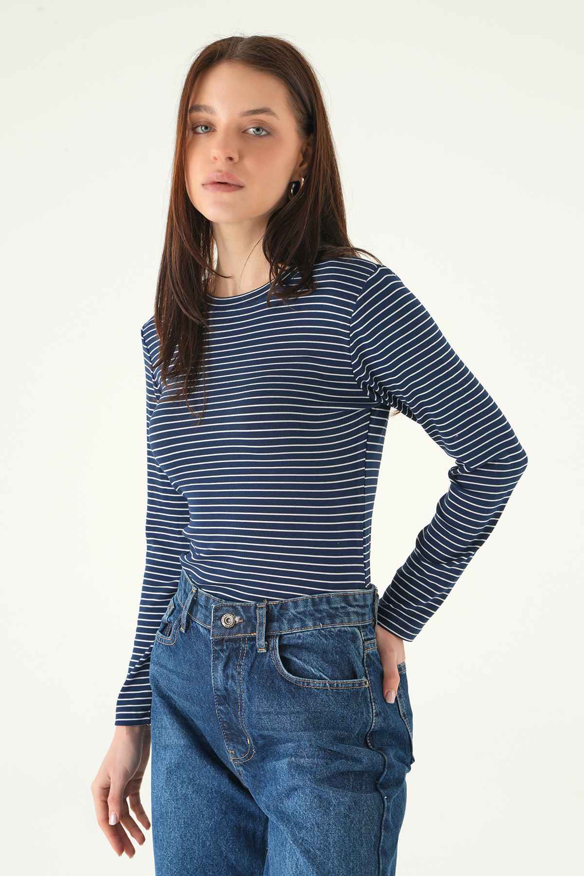 8375A Bisiklet Yaka Çizgili Badi Laci - RAYS (1)