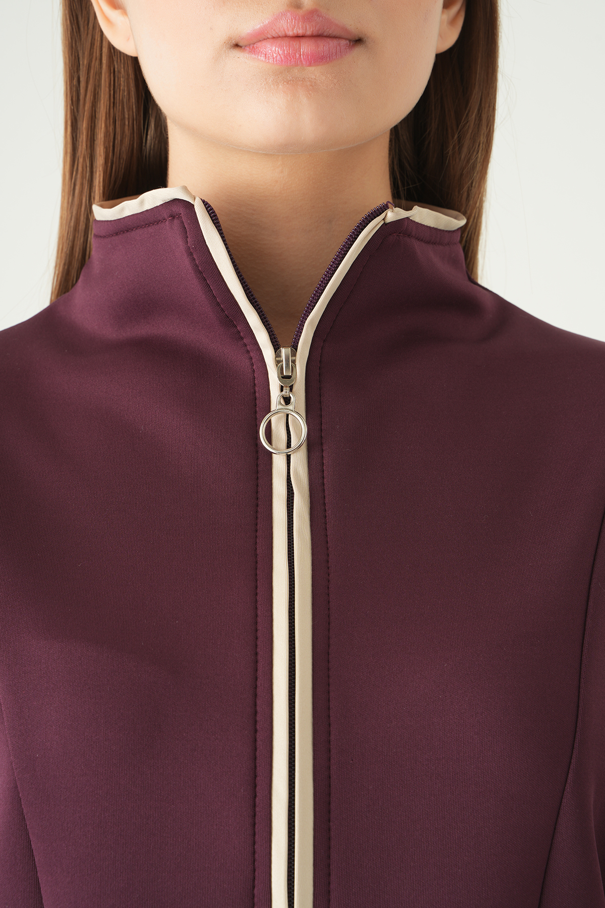 Mürdüm Ön Şerit Detay Hırka 8384A - RAYS