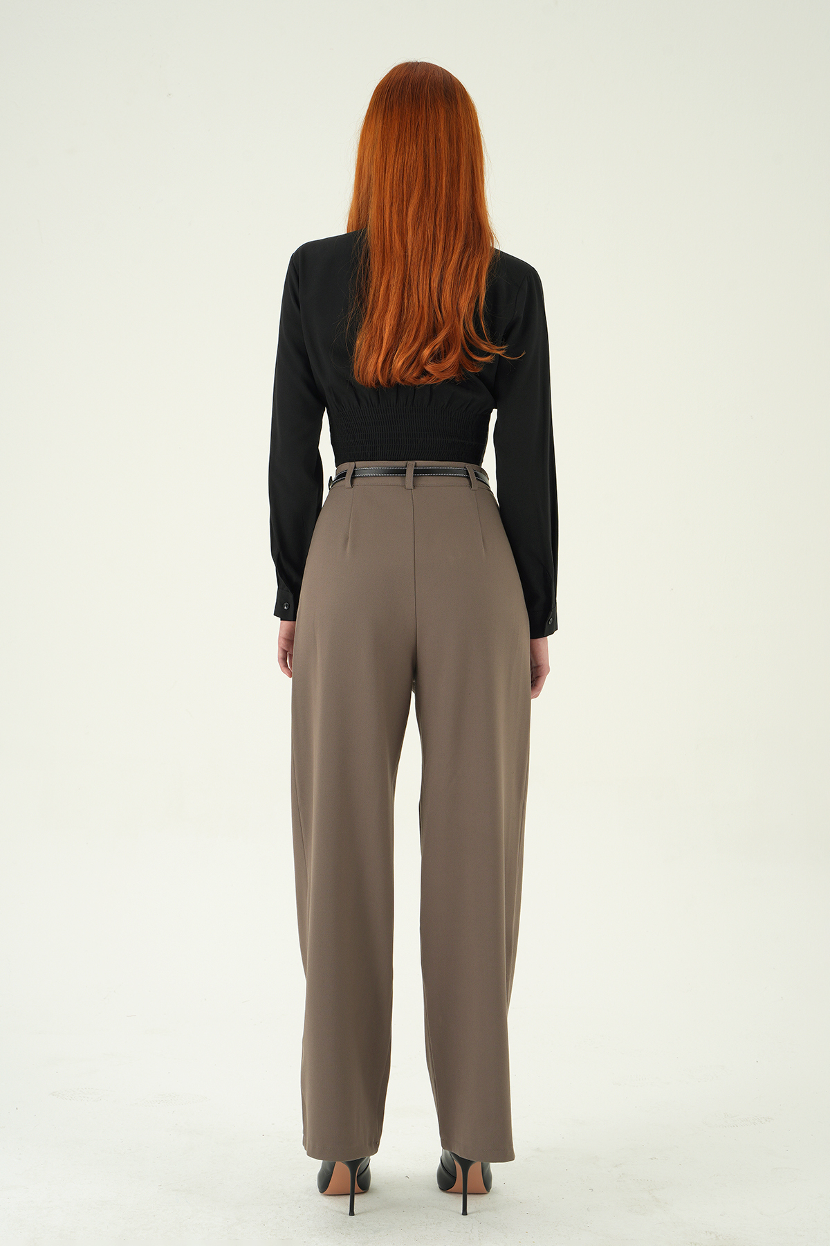 Vizon Ön Pileli Kemerli Pantolon 8399A - 5