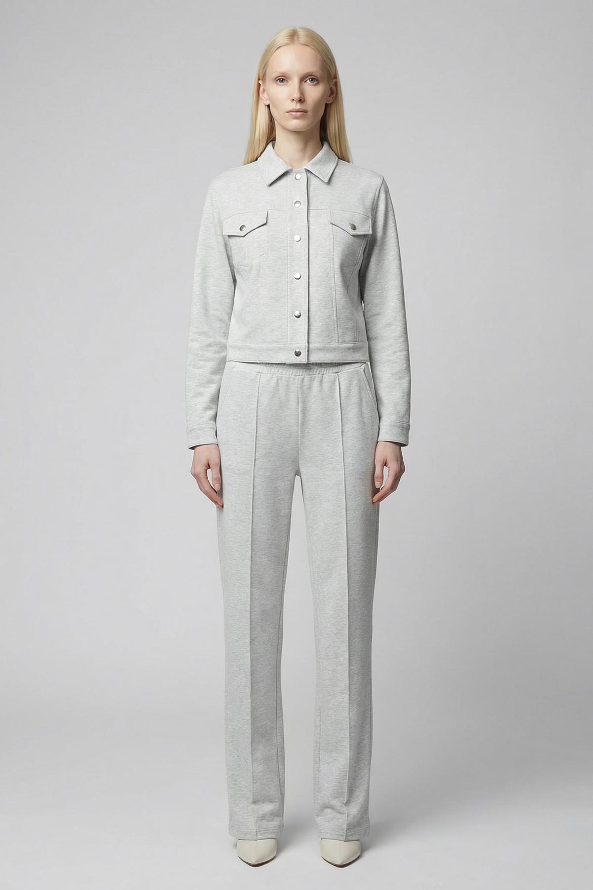 8412A Çıt Çıtlı Ceket Pantolon Takım Karmelanj - RAYS