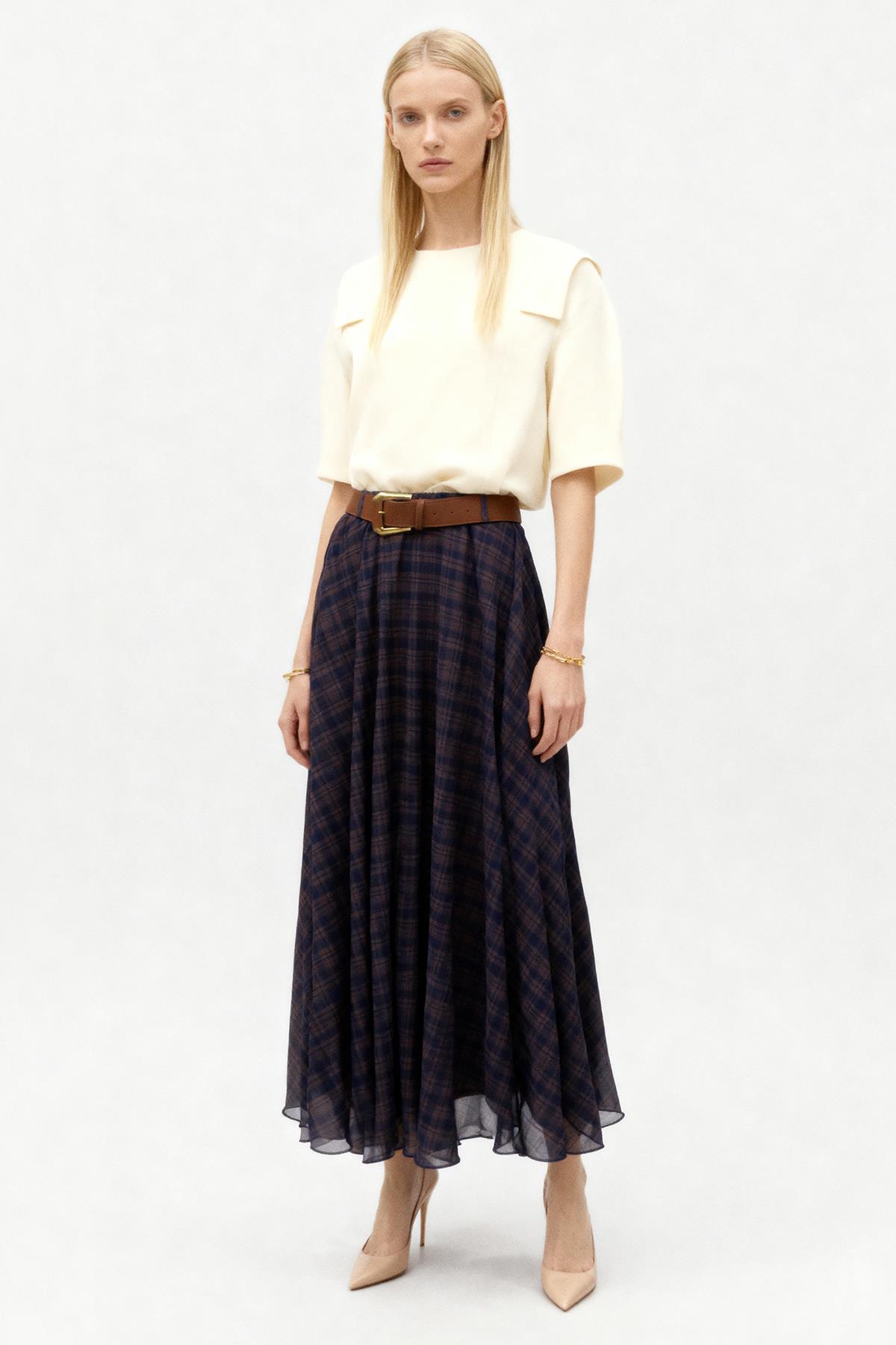 8458A Kemerli Şifon Etek Laci - 1