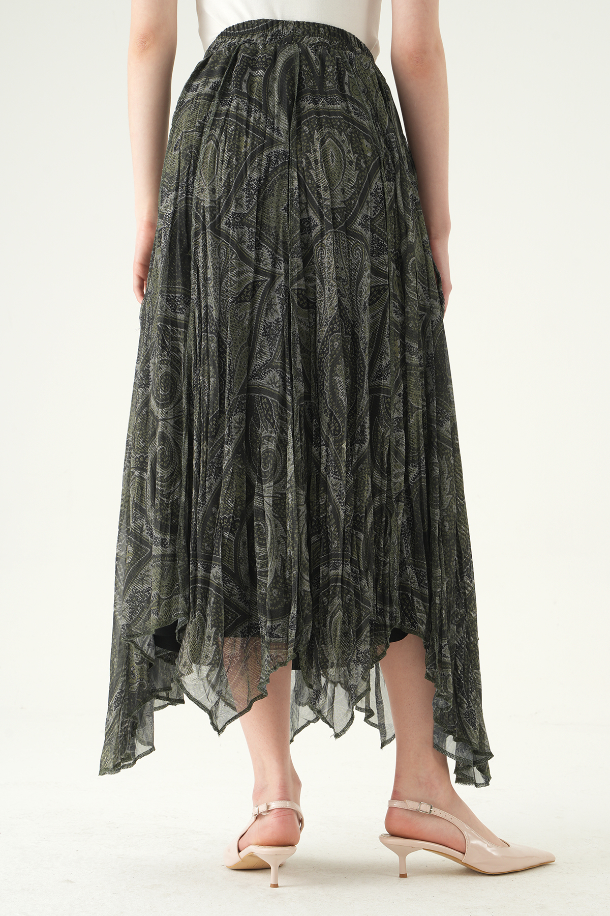 Haki Overlok Desen Etek 8461A - 5