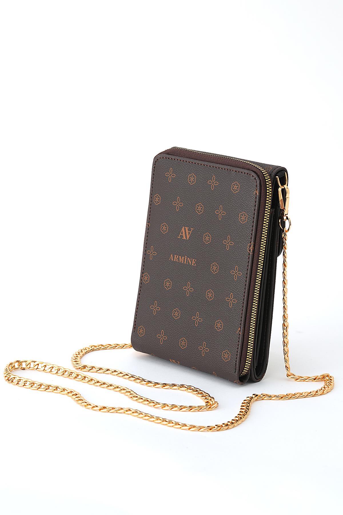 8501 Nokta Detay Omuz Çantası Kahve - 3