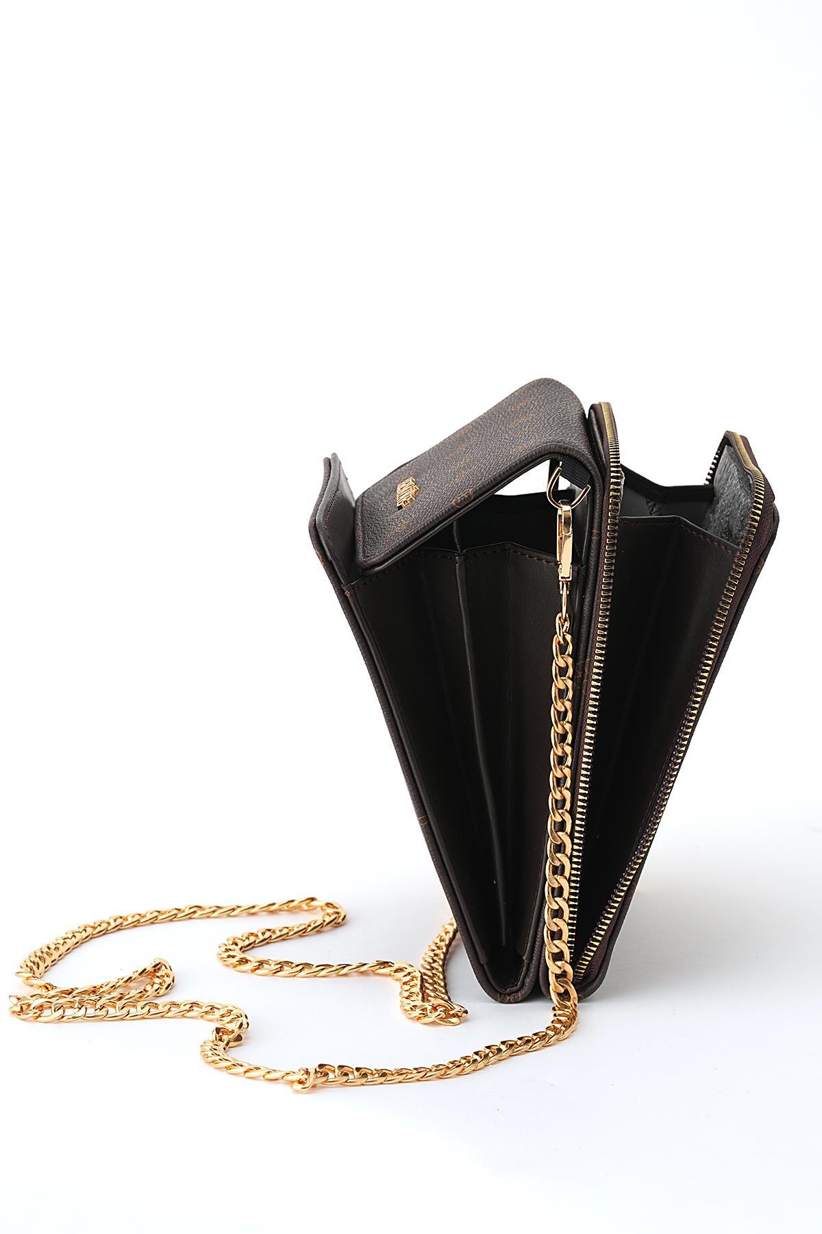 8501 Nokta Detay Omuz Çantası Kahve - 4