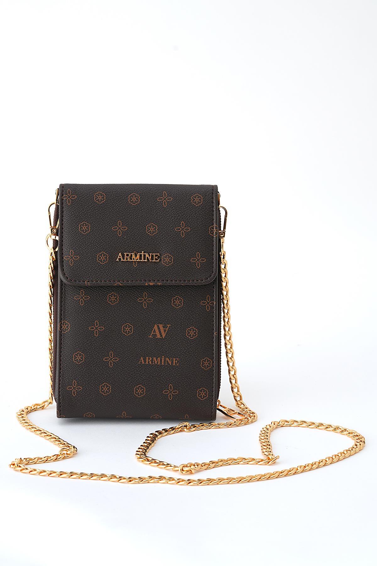 Kahve Nokta Detay Omuz Çantası 8501 - 5