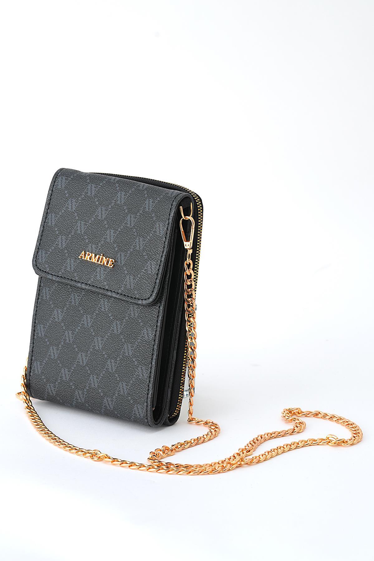 Siyah Nokta Detay Omuz Çantası 8501 - 1