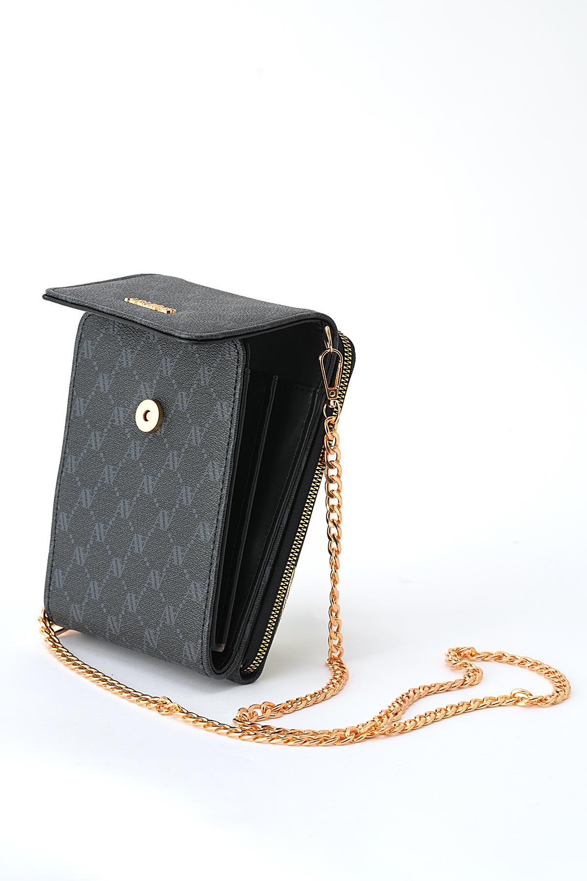 Siyah Nokta Detay Omuz Çantası 8501 - 2