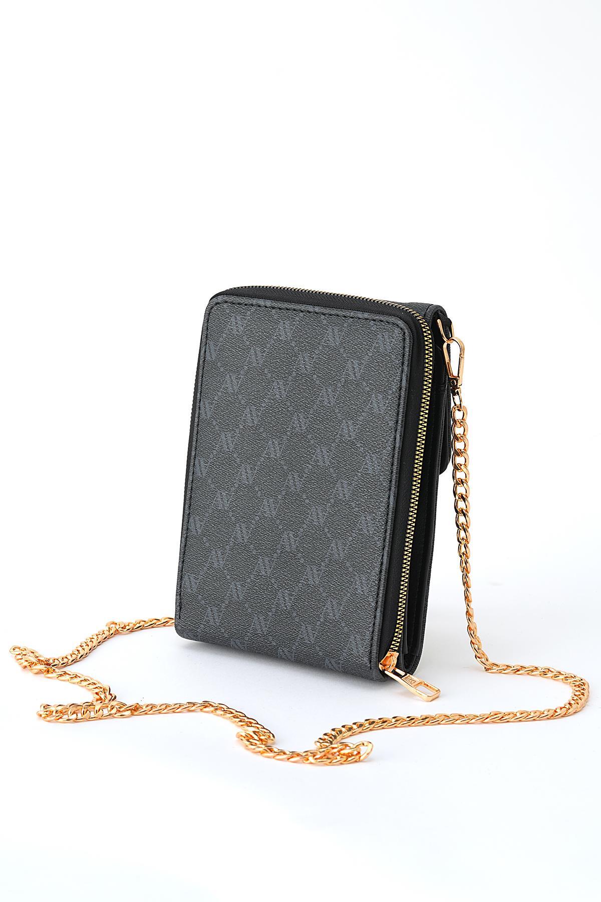 Siyah Nokta Detay Omuz Çantası 8501 - 3