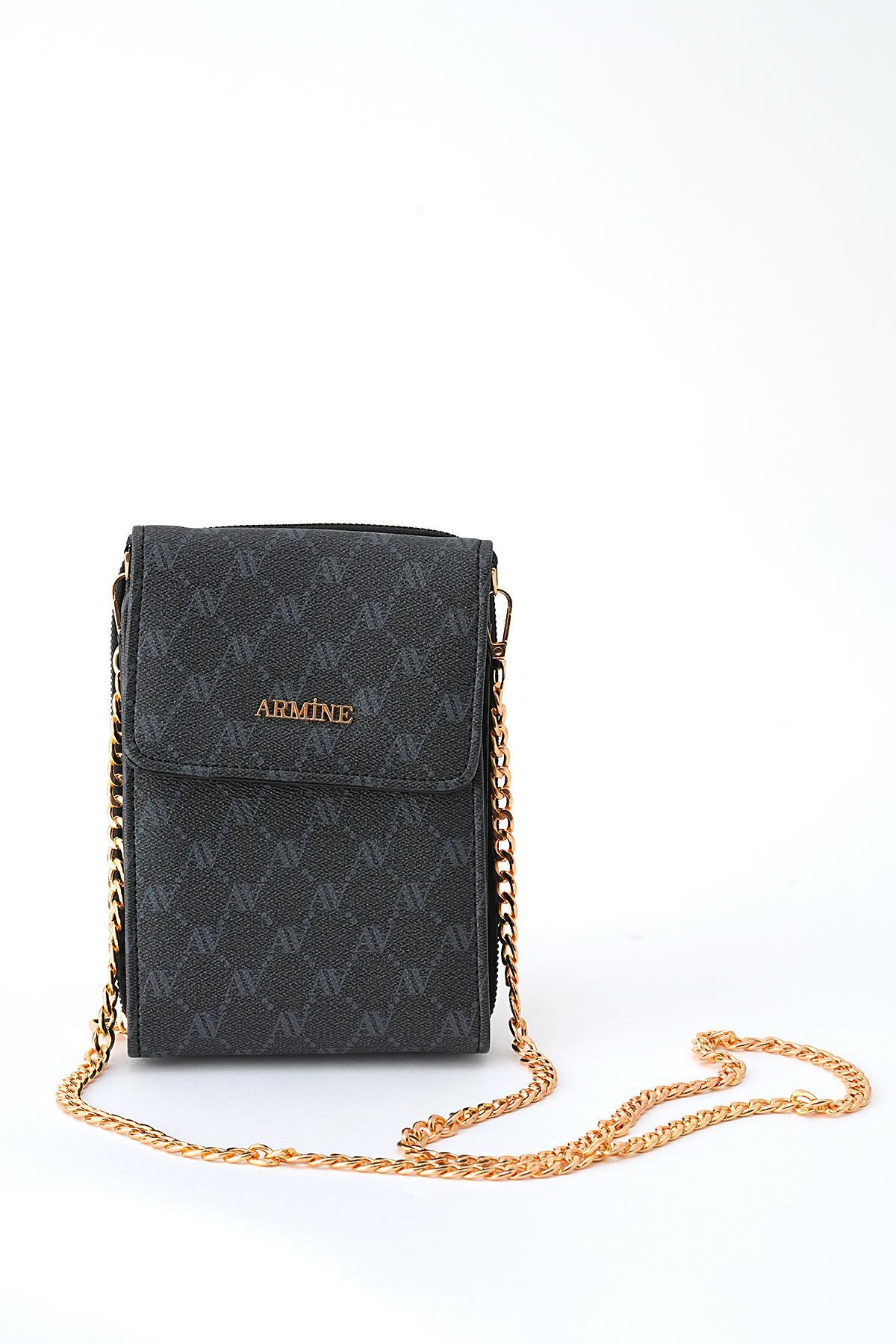 Siyah Nokta Detay Omuz Çantası 8501 - 5