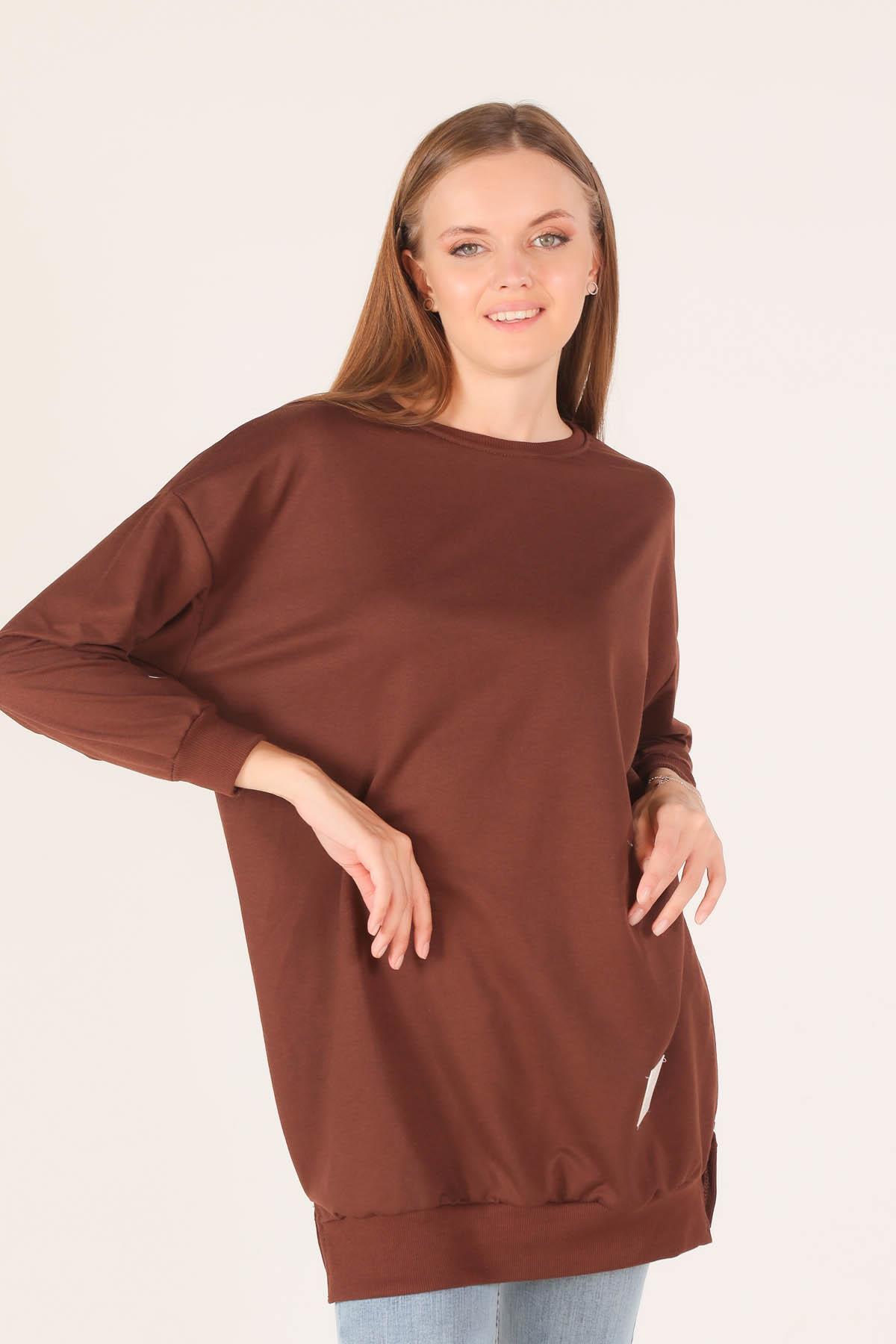 Acı Kahve Arma Detaylı Sweat 1418 - 3