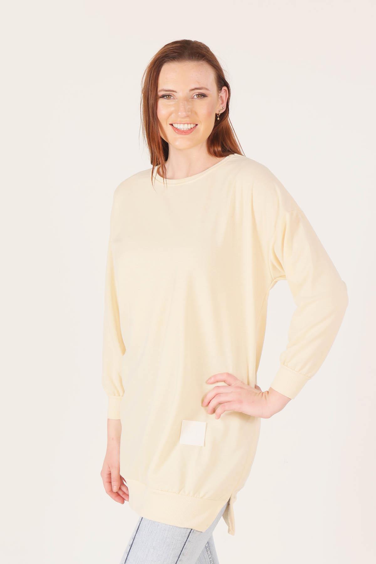 Bej Arma Detaylı Sweat 1418 - 2