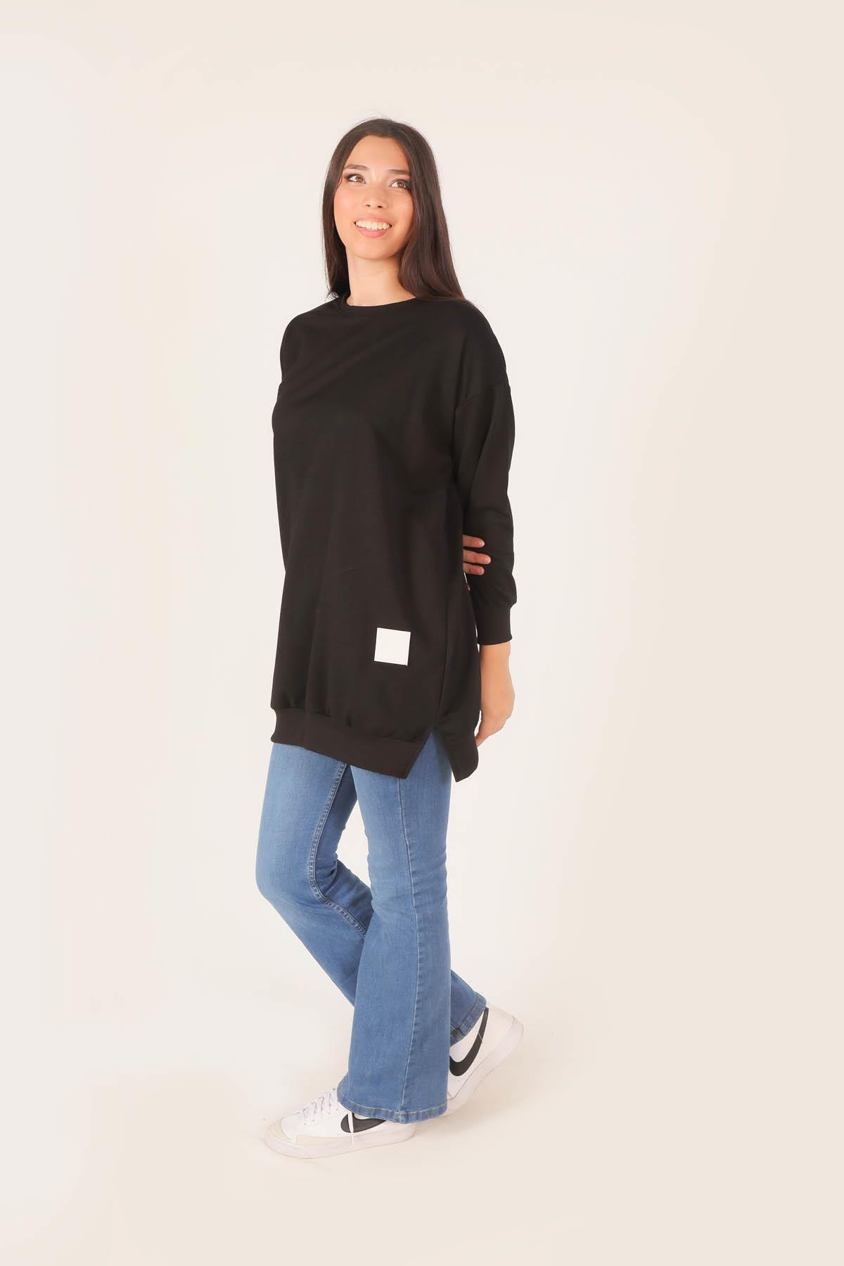 Siyah Arma Detaylı Sweat 1418 - 2