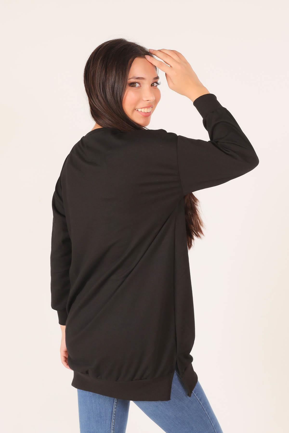 Siyah Arma Detaylı Sweat 1418 - 3