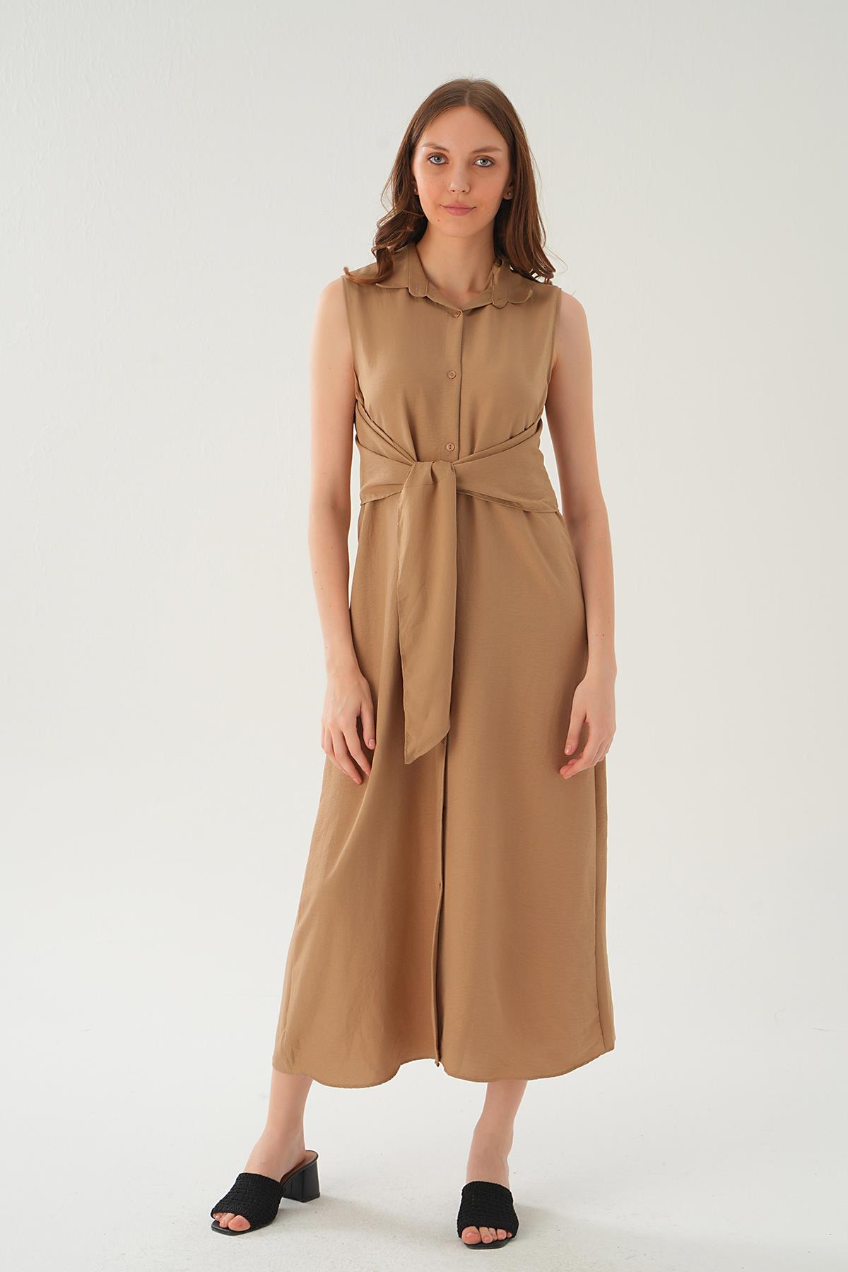 Vizon Bağlama Detay Elbise 8667 - 6