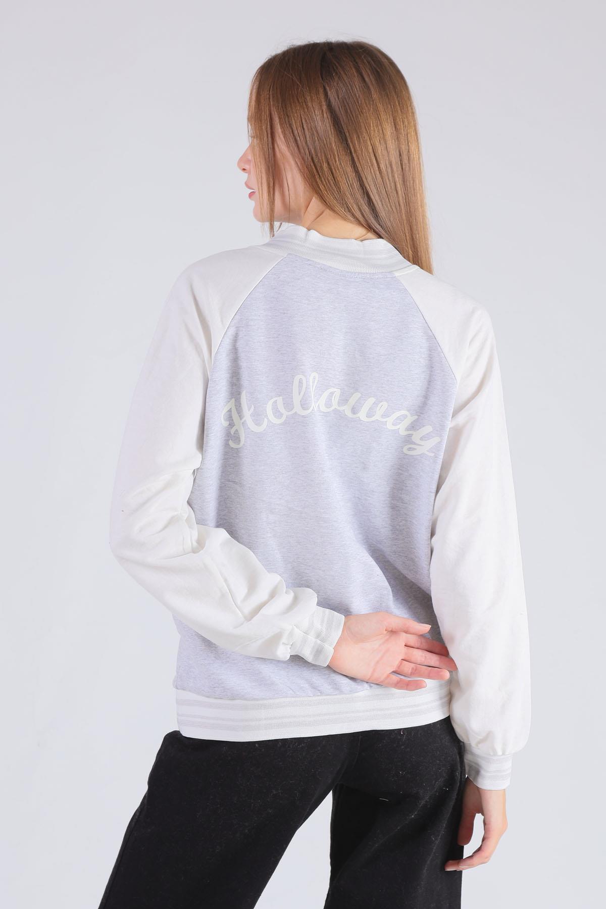 8831 M Baskı Kolej Ceket Gri - 4