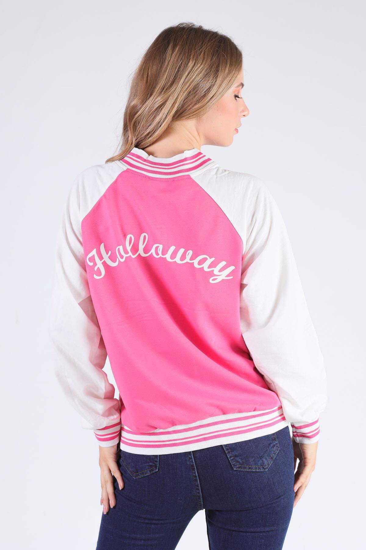 8831 M Baskı Kolej Ceket Pembe - 5