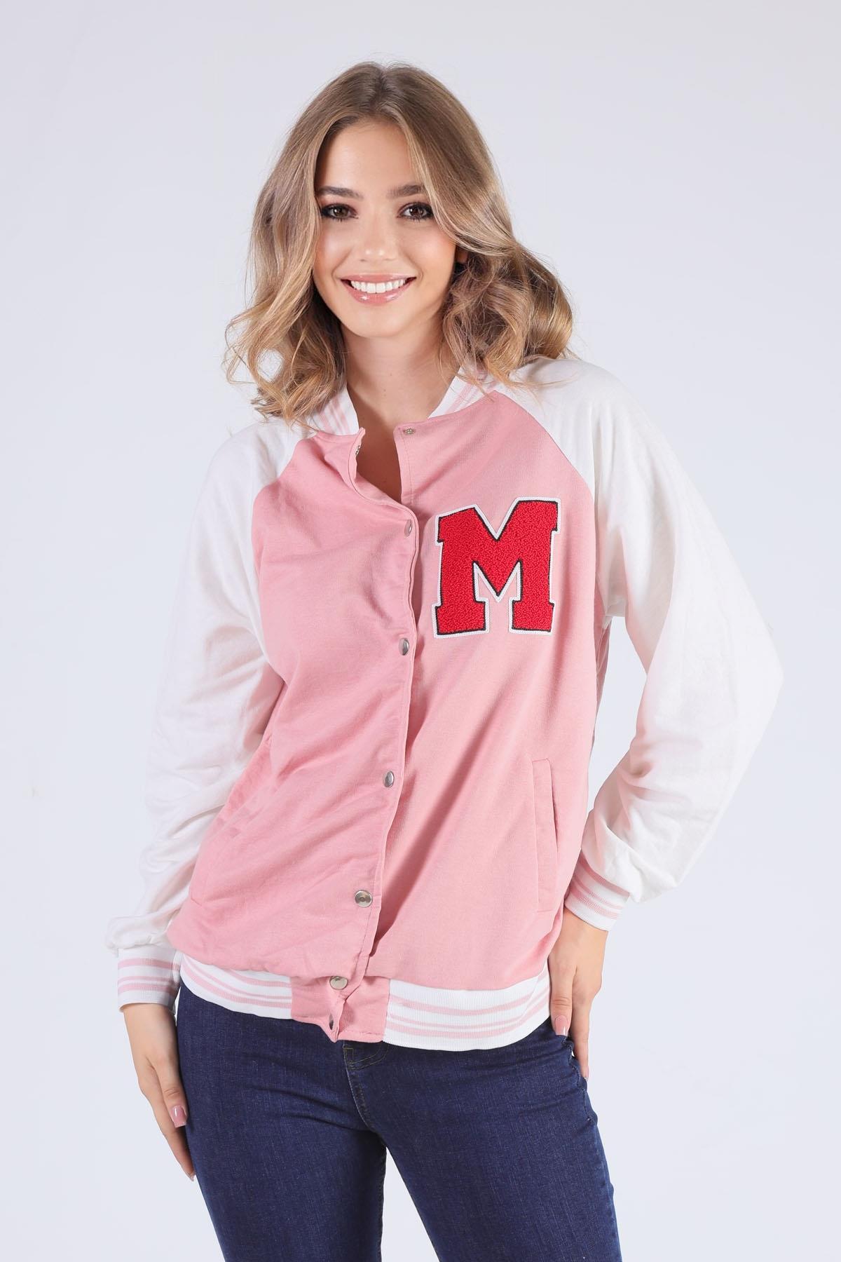 Pudra M Baskı Kolej Ceket 8831 - 1