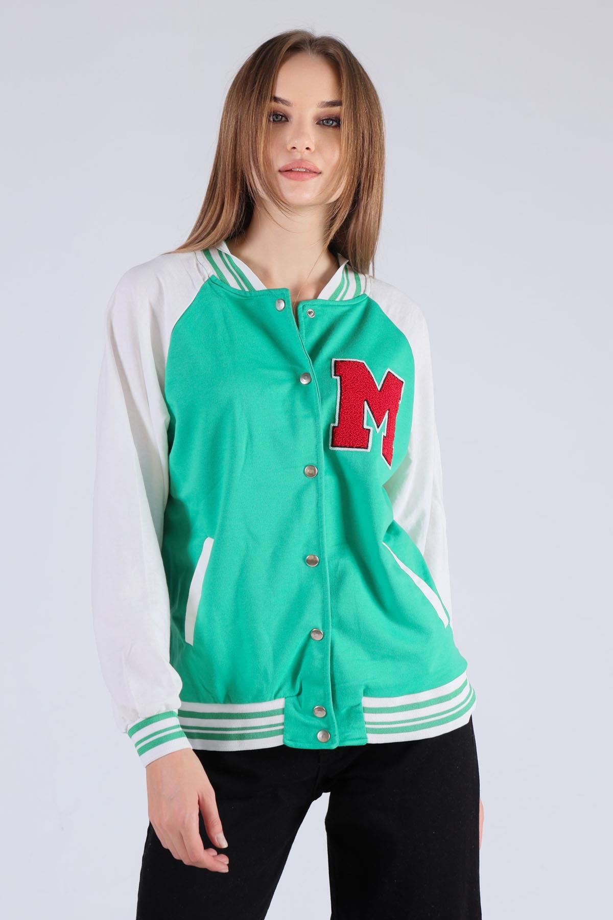8831 M Baskı Kolej Ceket Yeşil - 2
