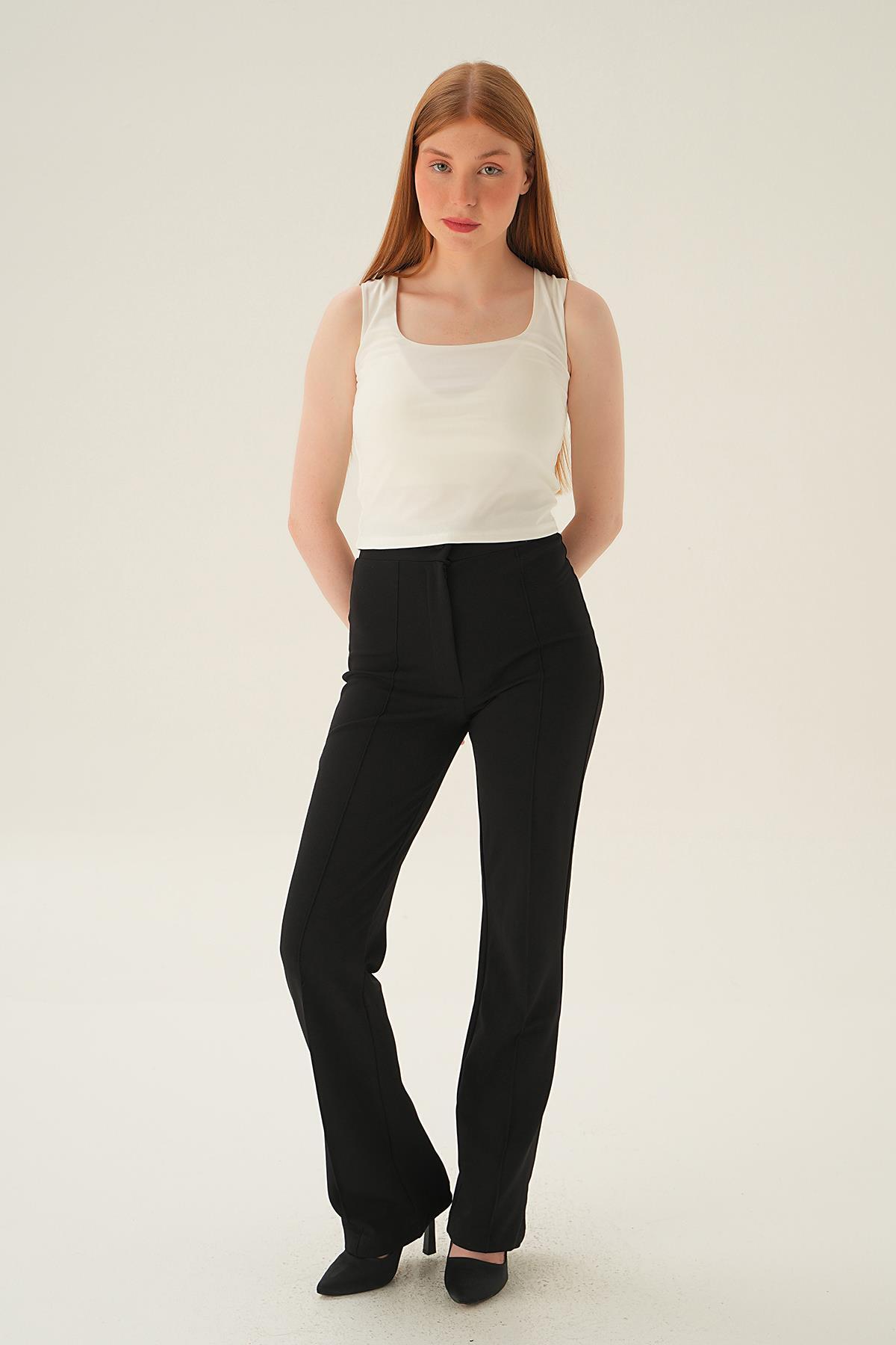 Beyaz Kare Yaka Bluz 8876 - 6