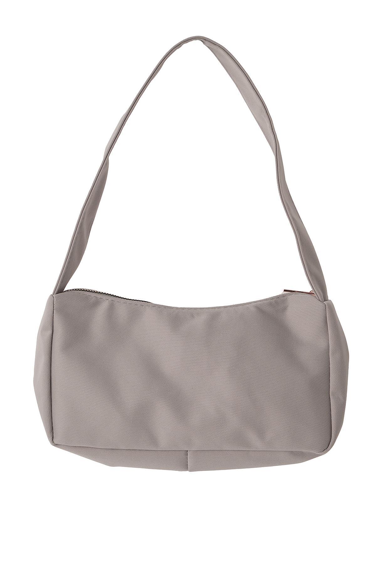 9002 Arma Detay Omuz Çantası Gri - 3