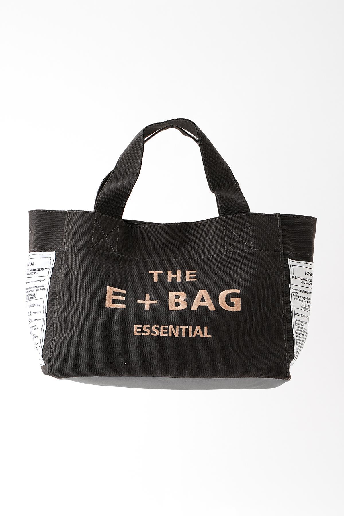 Füme Yazı Baskılı Çanta 9013 - 3