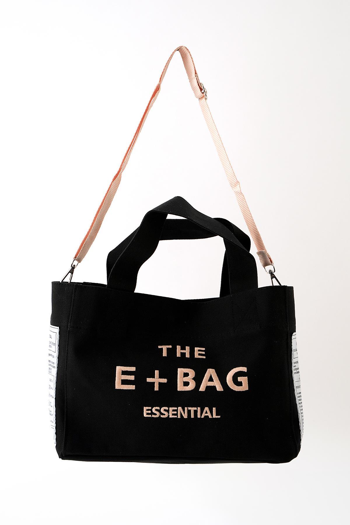 Siyah Yazı Baskılı Çanta 9013 - 1