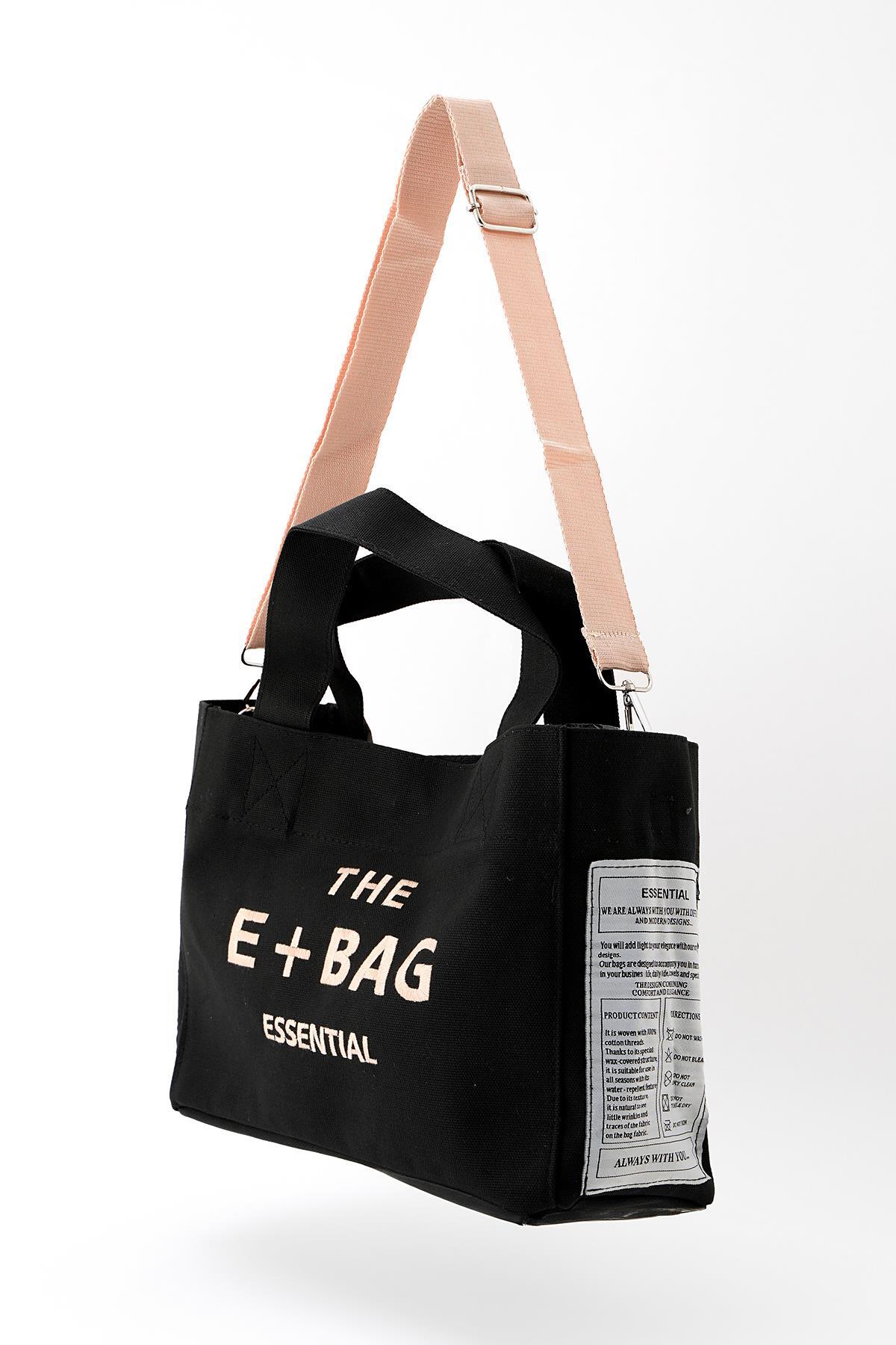 Siyah Yazı Baskılı Çanta 9013 - 2