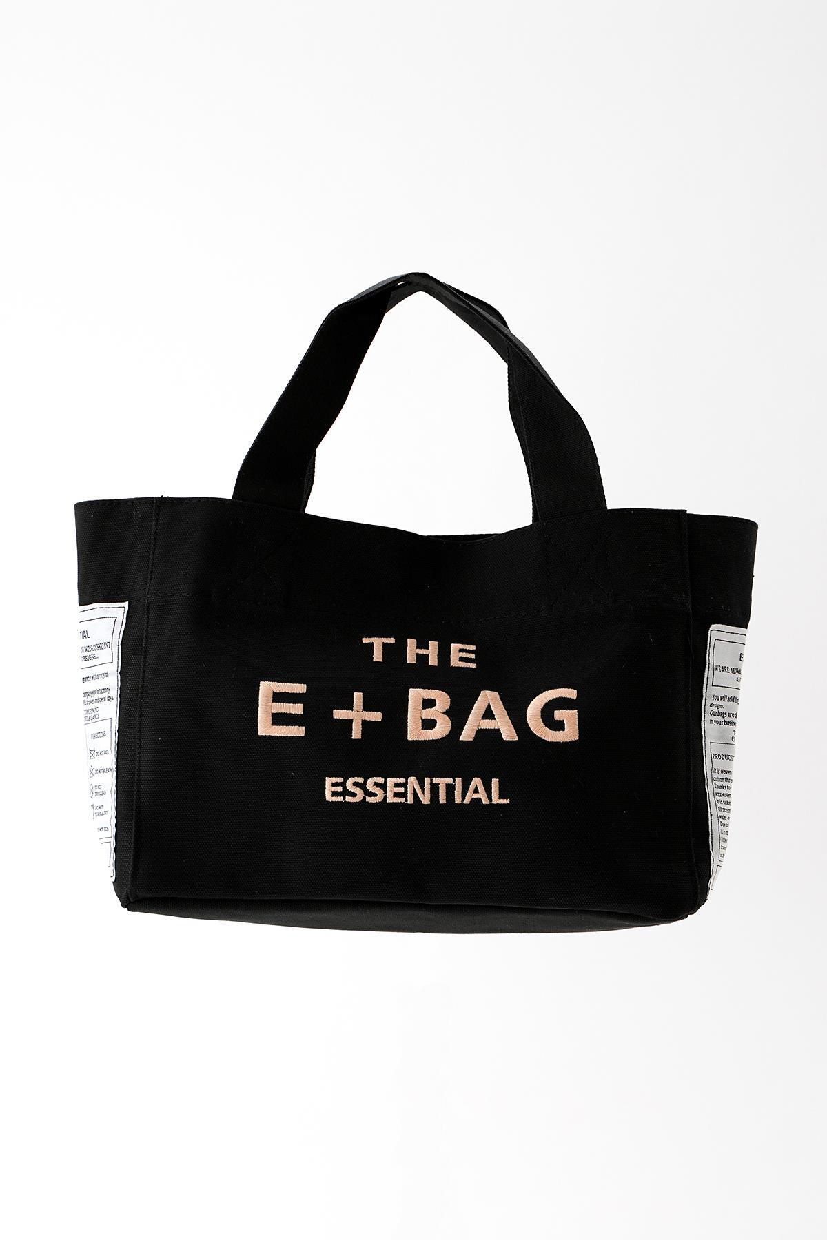 Siyah Yazı Baskılı Çanta 9013 - 3