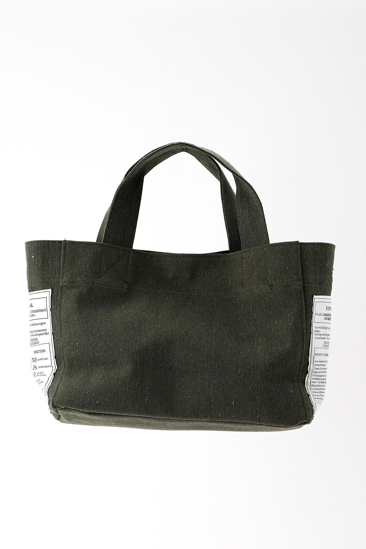 Yeşil Yazı Baskılı Çanta 9013 - 3