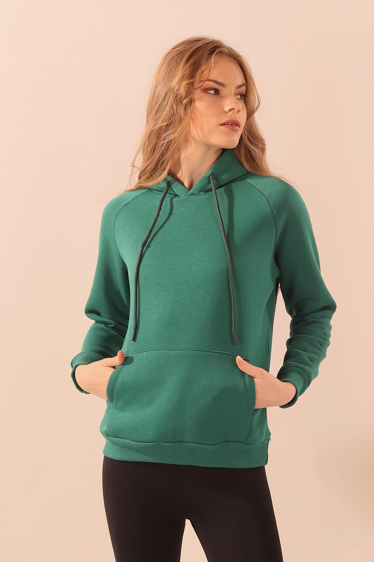 Nefti Kapüşonlu Cep Detay Sweat 9018M - 2