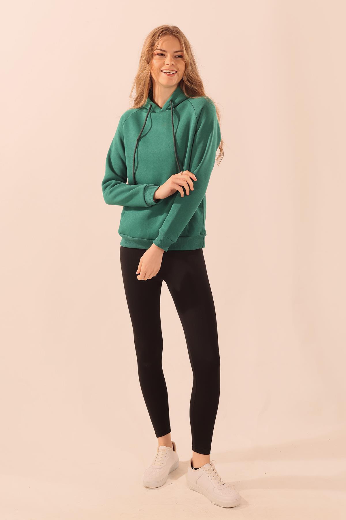 Nefti Kapüşonlu Cep Detay Sweat 9018M - 4