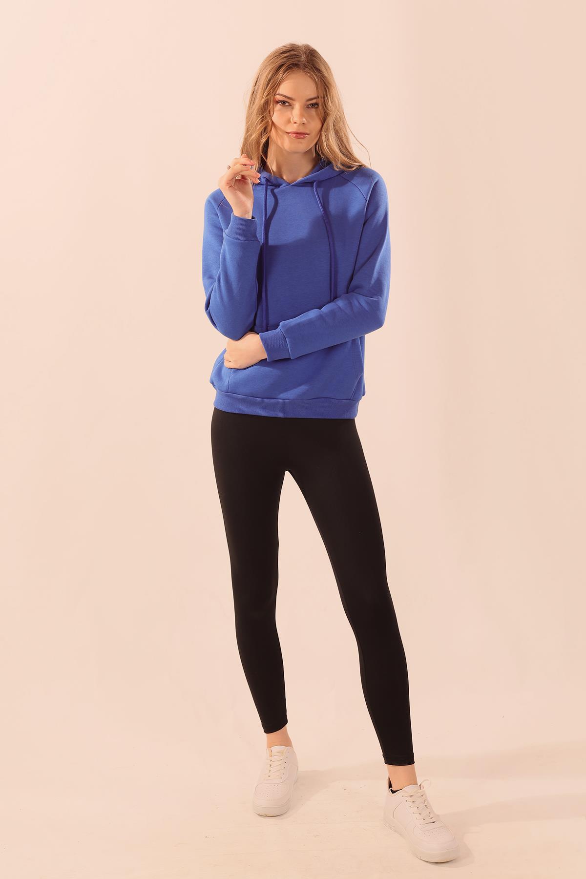 Saks Kapüşonlu Cep Detay Sweat 9018M - 3