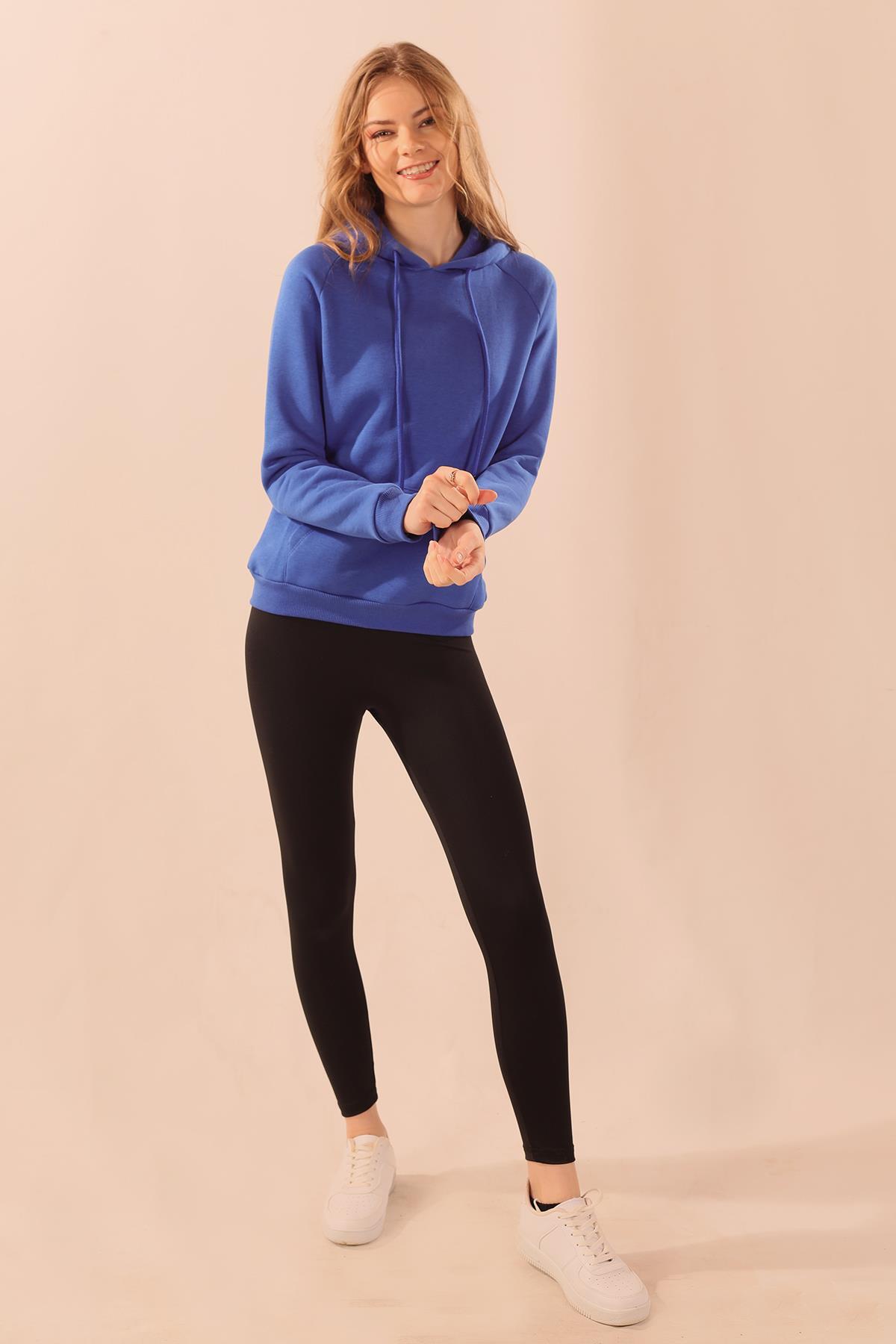 Saks Kapüşonlu Cep Detay Sweat 9018M - 4
